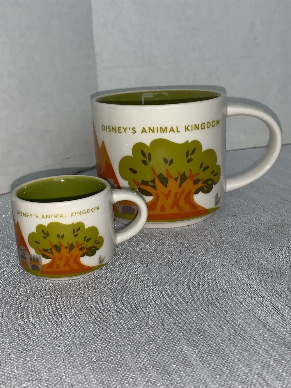 Disney Animal Kingdom Starbucks Mug with Green Tree Graphic mug and espress